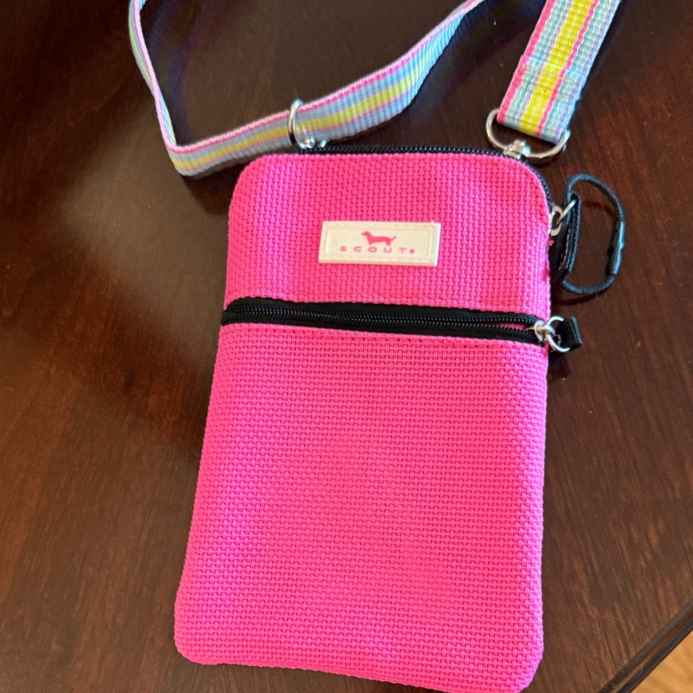 Scout Fuchsia Crossbody with Striped Strap